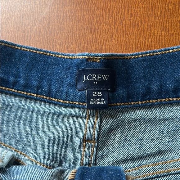 J. Crew Blue Jean Shorts High-Waisted Cuffed - Picture 3 of 8